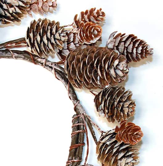 4.25" Pinecone Pillar Candle Rings, 2ct.
